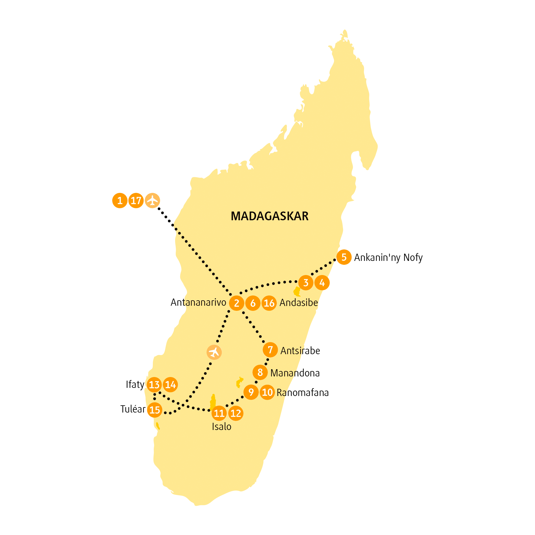Reiseroute MGISA