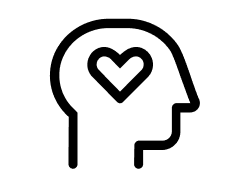 Kopf mit Herz-Icon |  FontAwesome / Chamleon