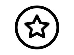Stern in Kreis-Icon |  FontAwesome / Chamleon