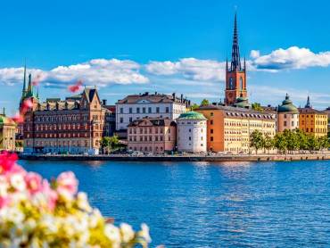 Stockholmer Altstadt mit Kirche Riddarholmen