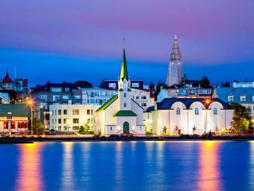 Abend in Reykjavik