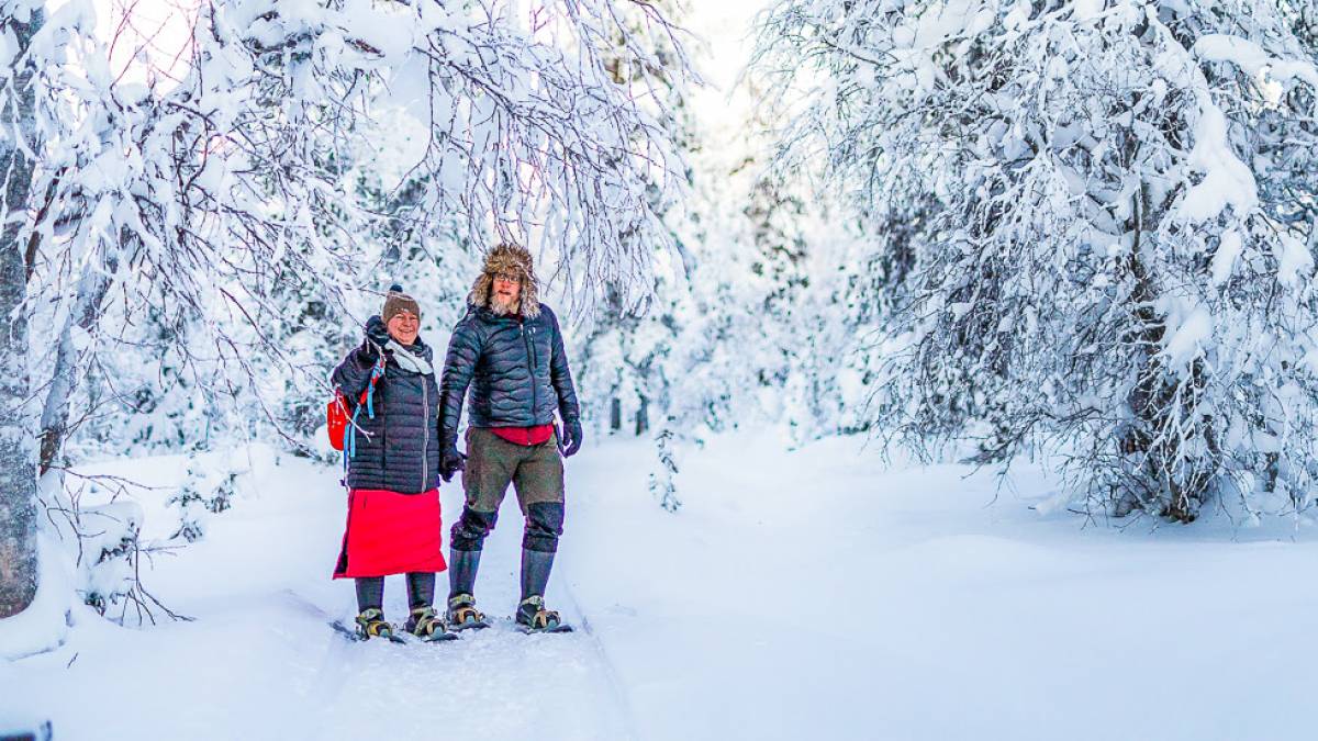 Schneeschuhwanderung | © Heikki Sulander, Tankavaara Gold Village / Chamäleon Schneeschuhwanderung | © Heikki Sulander, Tankavaara Gold Village / Chamäleon